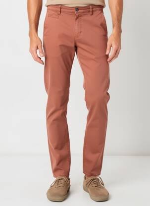 Pantalon chino elasticitate mărime normală maro EMYLE bărbat
