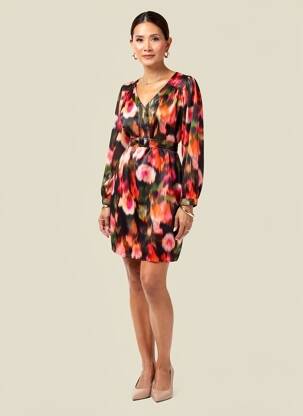Rochie scurtă mâneci lungi mâneci lungi portocalie LOLA ESPELETA femeie