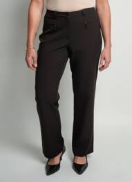 Pantalon drept elasticitate mărime normală negru GUY DUBOUIS femeie