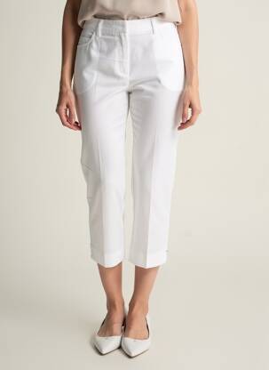 Pantalon 7/8 elasticitate mărime normală alb DIANE LAURY femeie