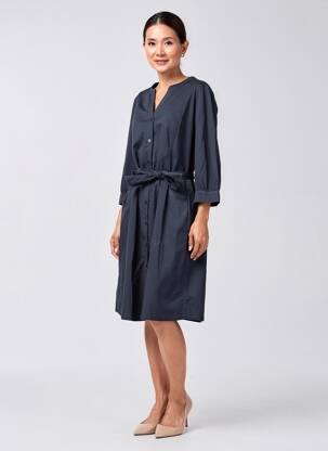 Rochie midi mâneci lungi mâneci lungi albastru ZYGA femeie