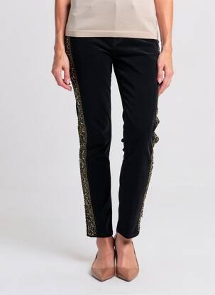 Pantalon slim mărime normală mărime normală negru GOLD ON THE ROCKS femeie