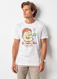 Tricou croială cambrată mâneci scurte alb RITCHIE bărbat