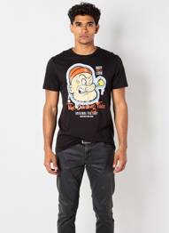 Tricou croială cambrată mâneci scurte negru RITCHIE bărbat