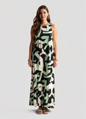 Rochie lungă mâneci lungi mâneci lungi negru COMPAÑIA FANTASTICA femeie