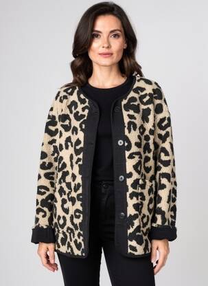 Jachete casual guler rotund negru IT HIPPIE femeie