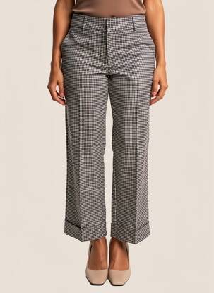 Pantalon drept țesătură crep mărime normală negru MAX MARA femeie