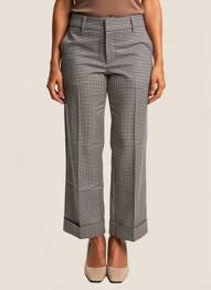 Pantalon drept talie cu cleme mărime normală negru MAX MARA femeie