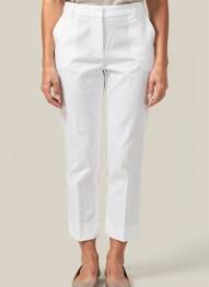 Pantalon 7/8 talie cu cleme mărime normală alb MAX MARA femeie