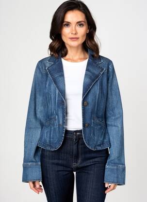 Jachete casual guler de bluză albastru SECTION URBAINE femeie