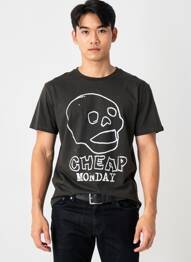 Tricou croială cambrată mâneci scurte negru CHEAP MONDAY bărbat