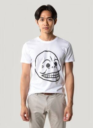 Tricou croială cambrată mâneci scurte alb CHEAP MONDAY bărbat