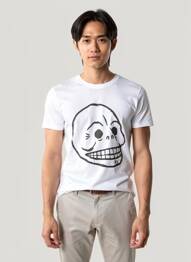 Tricou croială cambrată mâneci scurte alb CHEAP MONDAY bărbat