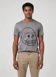 Tricou croială cambrată mâneci scurte gri CHEAP MONDAY bărbat
