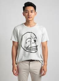Tricou croială cambrată mâneci scurte gri deschis CHEAP MONDAY bărbat