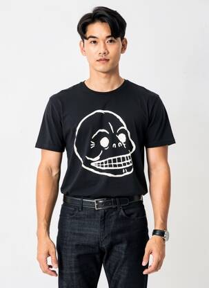 Tricou croială cambrată mâneci scurte negru CHEAP MONDAY bărbat