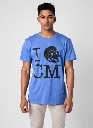 Tricou croială cambrată mâneci scurte albastru CHEAP MONDAY bărbat