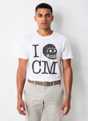 Tricou croială cambrată mâneci scurte alb CHEAP MONDAY bărbat