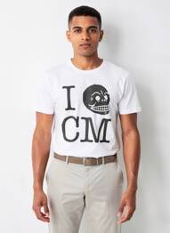 Tricou croială cambrată mâneci scurte alb CHEAP MONDAY bărbat