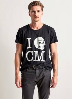 Tricou croială cambrată mâneci scurte negru CHEAP MONDAY bărbat