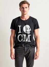 Tricou croială cambrată mâneci scurte negru CHEAP MONDAY bărbat