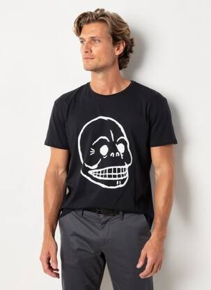 Tricou croială cambrată mâneci scurte negru CHEAP MONDAY bărbat