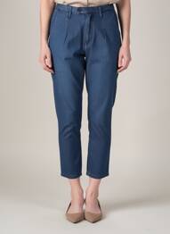 Pantalon 7/8 talie cu cleme mărime normală albastru CHEAP MONDAY femeie