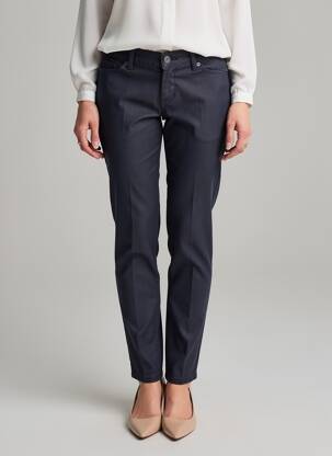 Pantalon slim țesătură poplin mărime normală albastru CHEAP MONDAY femeie