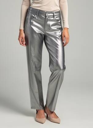 Pantalon drept elasticitate mărime normală gri CHEAP MONDAY femeie