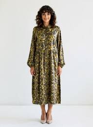 Rochie lungă mâneci lungi mâneci lungi albastru ELLE EST OU LA MER femeie