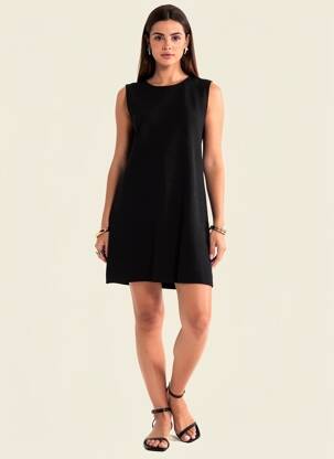 Rochie scurtă fără mâneci fără mâneci negru GRACE & MILA femeie
