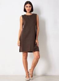 Rochie scurtă fără mâneci fără mâneci maro GRACE & MILA femeie