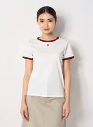 Tricou elasticitate mâneci scurte alb GRACE & MILA femeie
