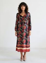 Rochie lungă mâneci lungi mâneci lungi negru AMELIE & AMELIE femeie