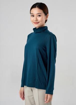 Tricou mâneci lungi mâneci lungi albastru STREET ONE femeie