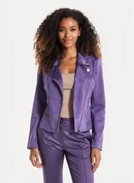 Jachete casual țesătură suedină violet H F WOMAN COLLECTION femeie