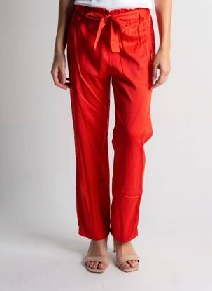 Pantalon drept țesătură poplin mărime normală roșu GAUDI femeie