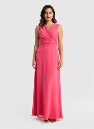 Rochie lungă fără mâneci fără mâneci roz EVA & LOLA femeie
