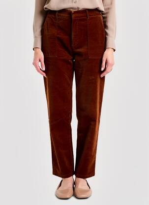 Pantalon drept elasticitate mărime normală maro DEELUXE femeie