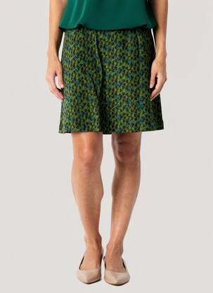 Fustă scurtă croială dreaptă verde PRINCESSE NOMADE femeie