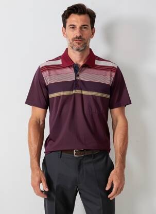 Polo țesătură jersey mâneci scurte roșu CAP 10 TEN bărbat