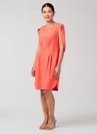 Rochie scurtă mâneci scurte mâneci scurte portocaliu INDI & COLD femeie