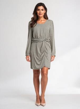 Rochie scurtă mâneci lungi mâneci lungi negru ACOTÉ femeie