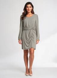 Rochie scurtă mâneci lungi mâneci lungi negru ACOTÉ femeie