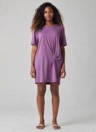 Rochie scurtă mâneci scurte mâneci scurte violet SESSUN femeie