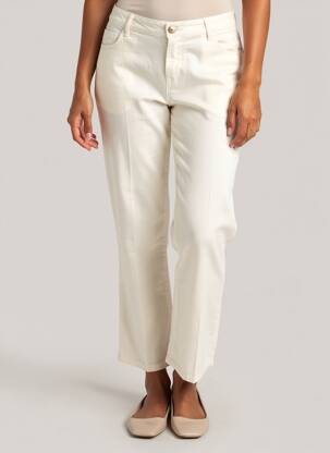 Pantalon 7/8 țesătură poplin mărime normală bej TRUSSARDI JEANS femeie