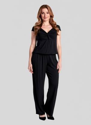 Salopetă-pantalon mâneci scurte mâneci scurte negru ANTIGEL femeie