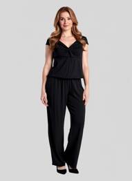 Salopetă-pantalon mâneci scurte mâneci scurte negru ANTIGEL femeie