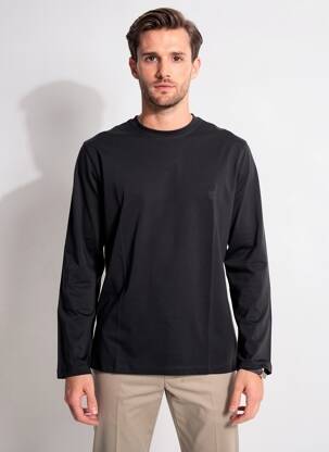 Tricou broderie mâneci lungi negru HAJO bărbat