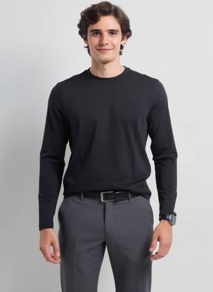 Tricou broderie mâneci lungi negru MUSTANG bărbat